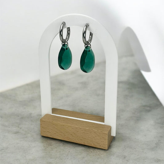 Boucles d’oreilles gouttes cristal