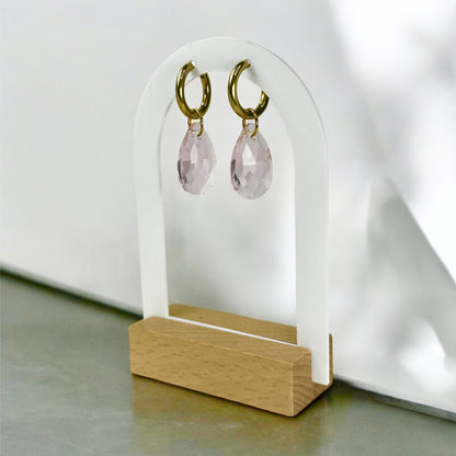 Boucles d’oreilles gouttes cristal
