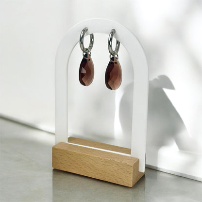 Boucles d’oreilles gouttes cristal