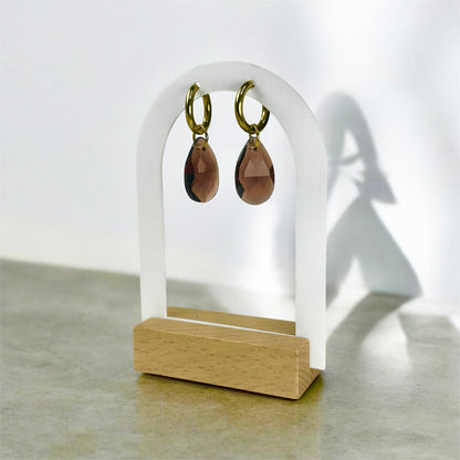 Boucles d’oreilles gouttes cristal